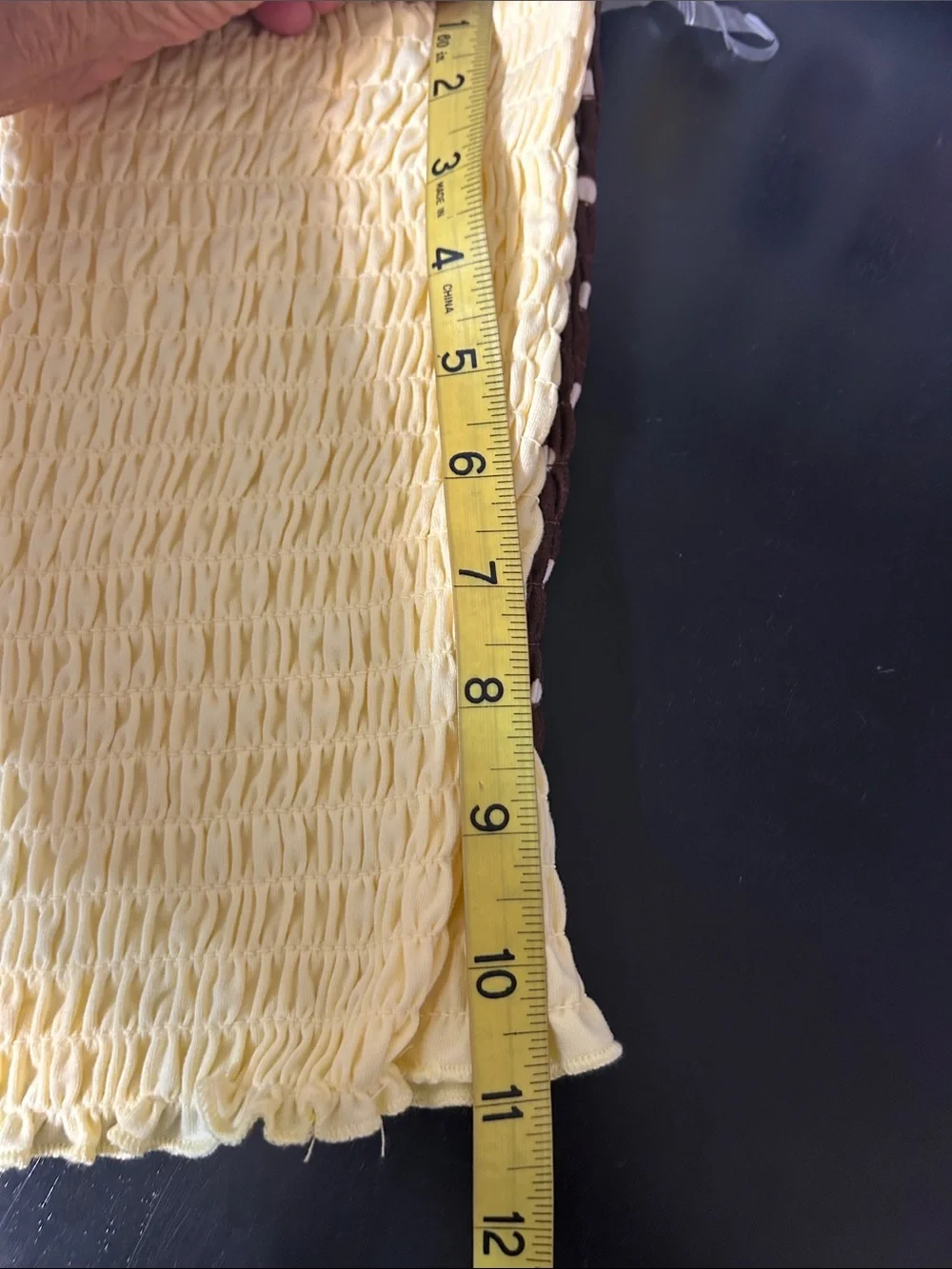 NWT Free For All Qty 2 - 1 Yellow and 1 Brown & White Elastic Tube Tops Size M